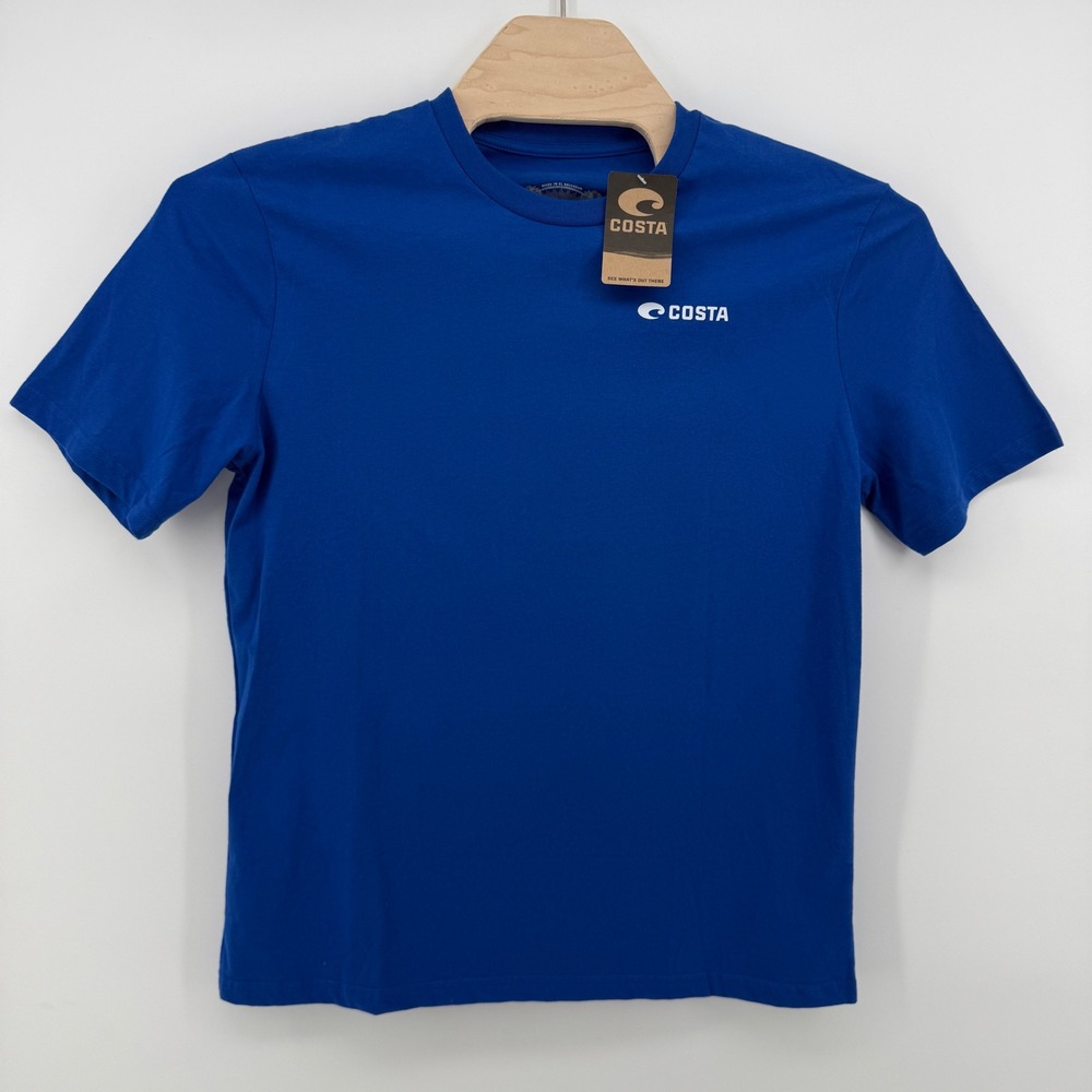 Costa Del Mar Freedom T-shirt Mens Medium Royal Blue Graphic Tee NWT
